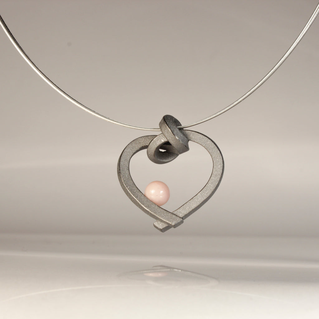 Herz mit Perle klein