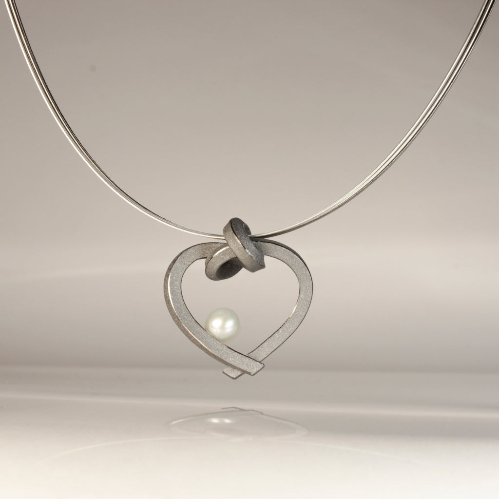 Herz mit Perle klein