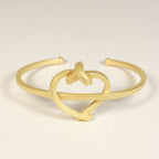 Armreif / Spange Herz kantig