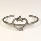 Armreif / Spange Herz kantig