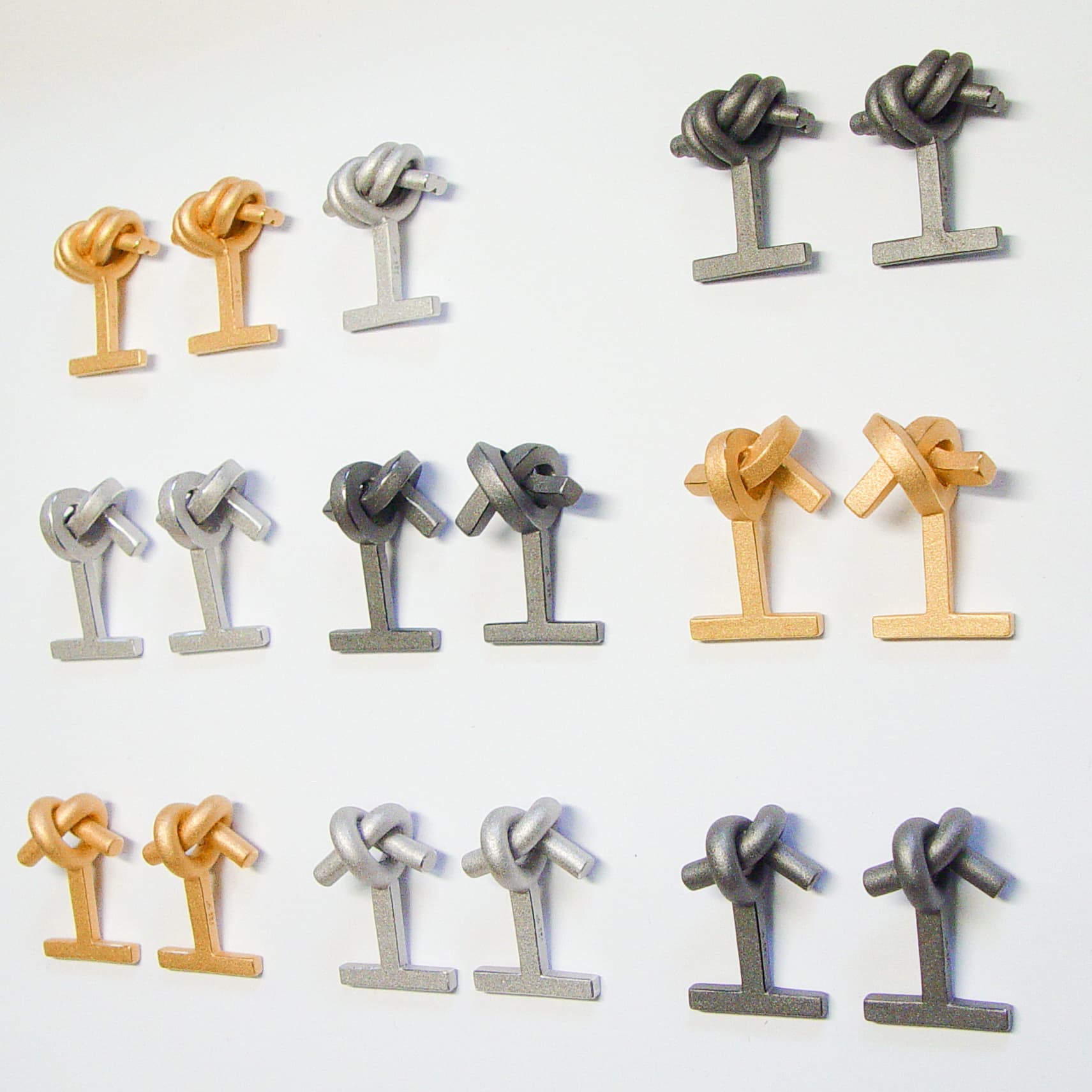 MAN 3 - Manschettenknöpfe Knoten doppelrund