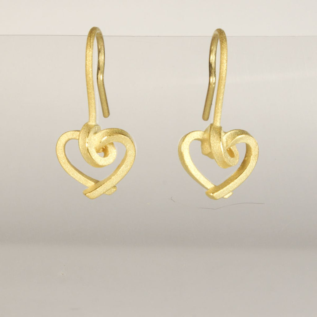 Ohrhänger Herzen kantig