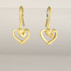 Ohrhänger Herzen kantig