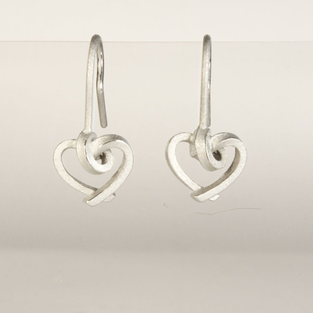 Ohrhänger Herzen kantig