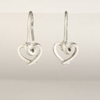 Ohrhänger Herzen kantig