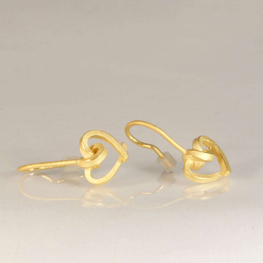 Ohrhänger Herzen kantig