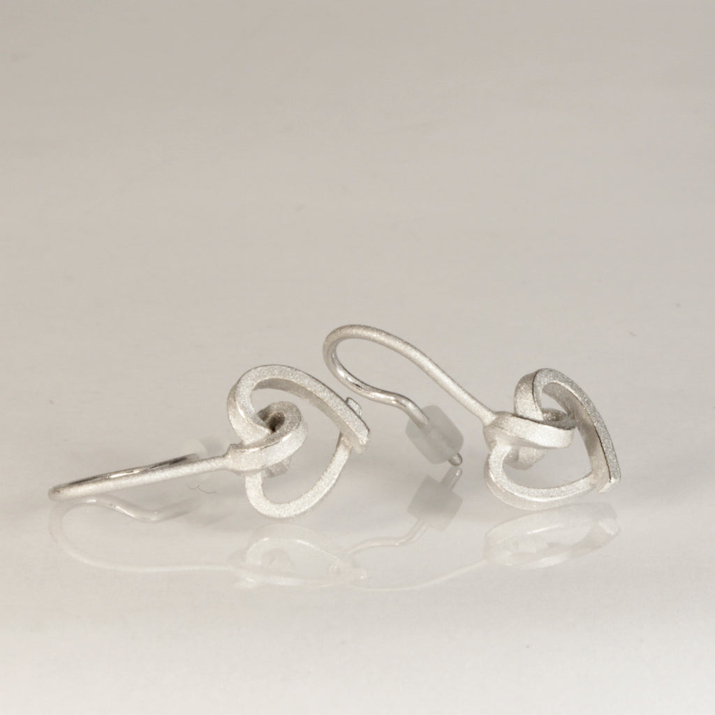 Ohrhänger Herzen kantig