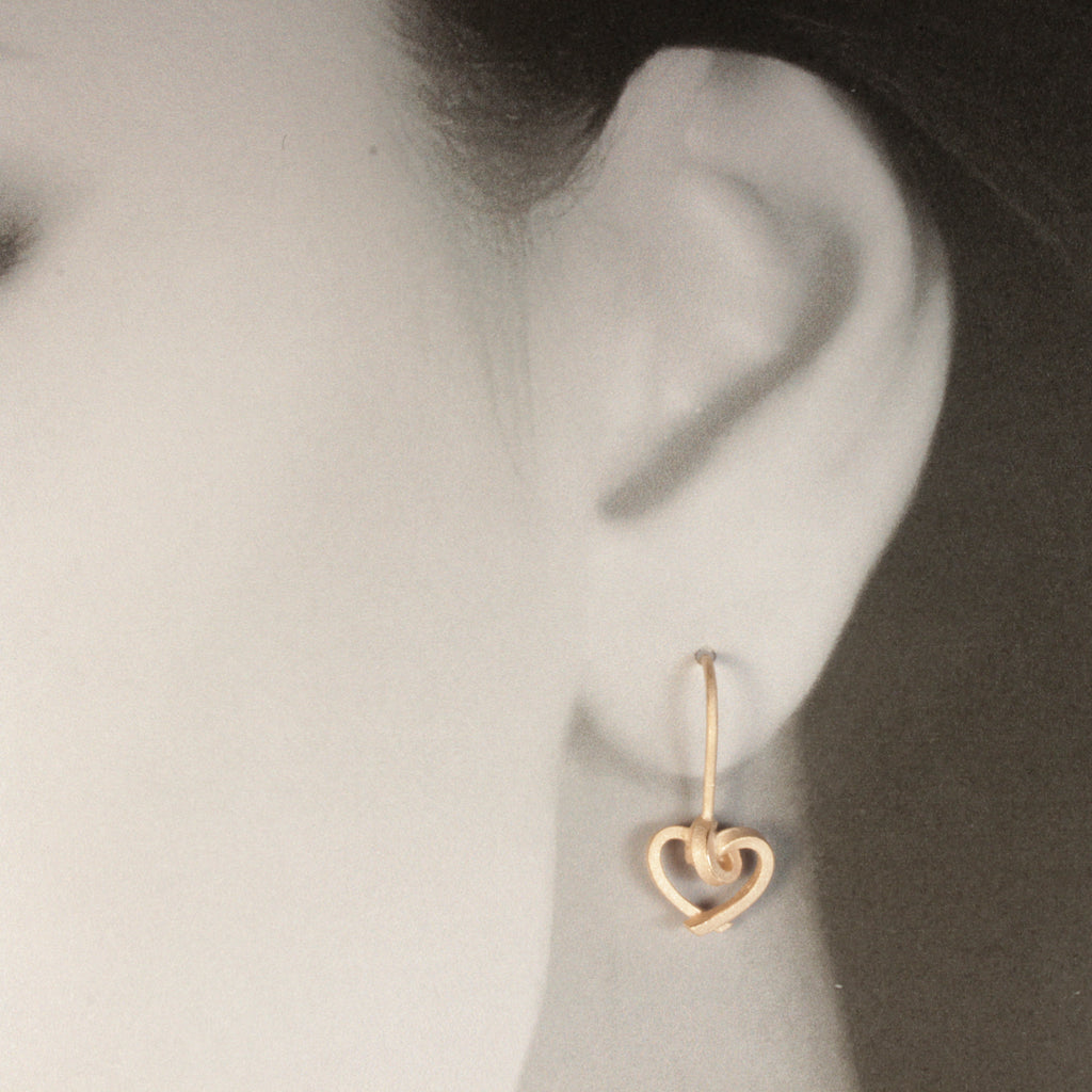Ohrhänger Herzen kantig