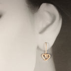 Ohrhänger Herzen kantig