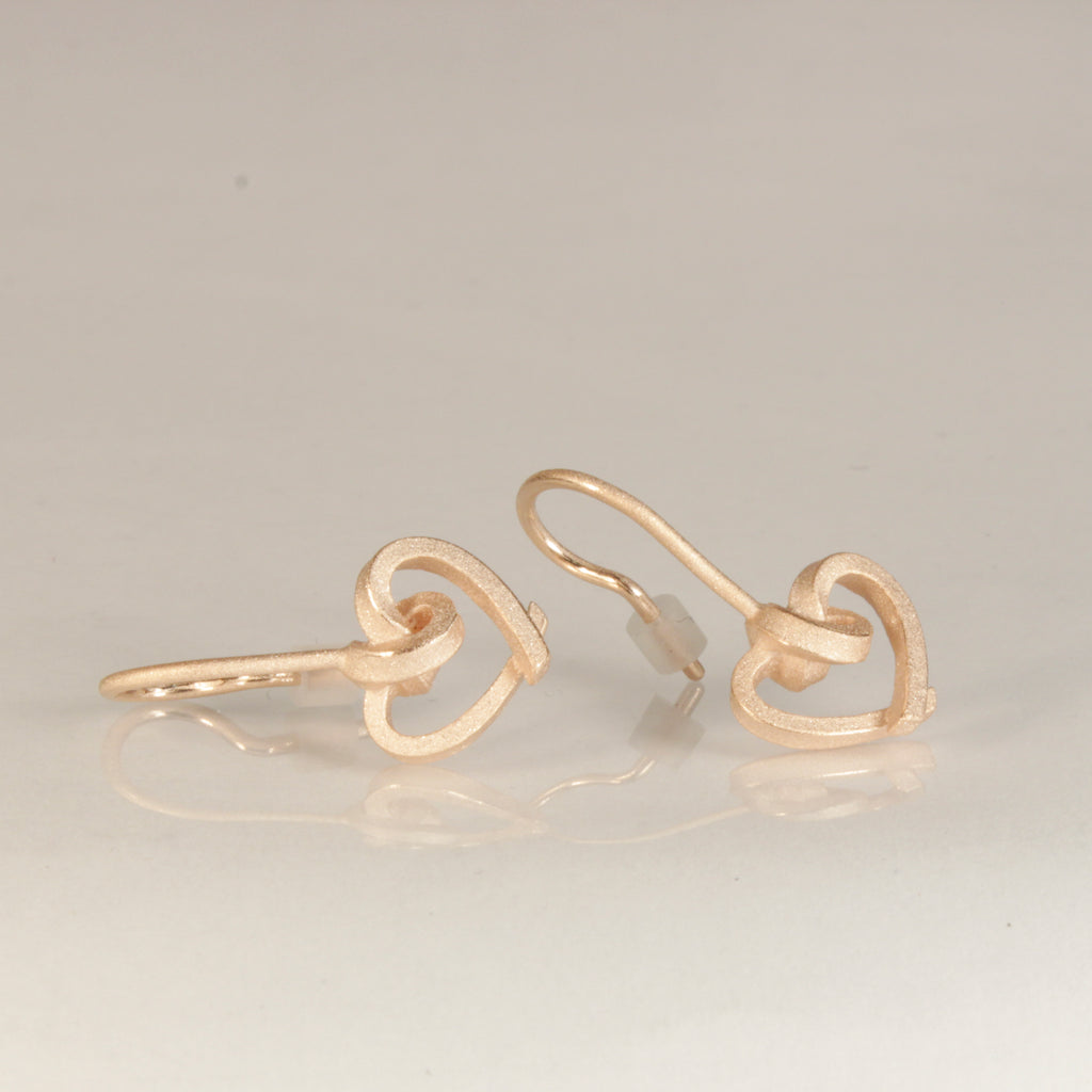 Ohrhänger Herzen kantig