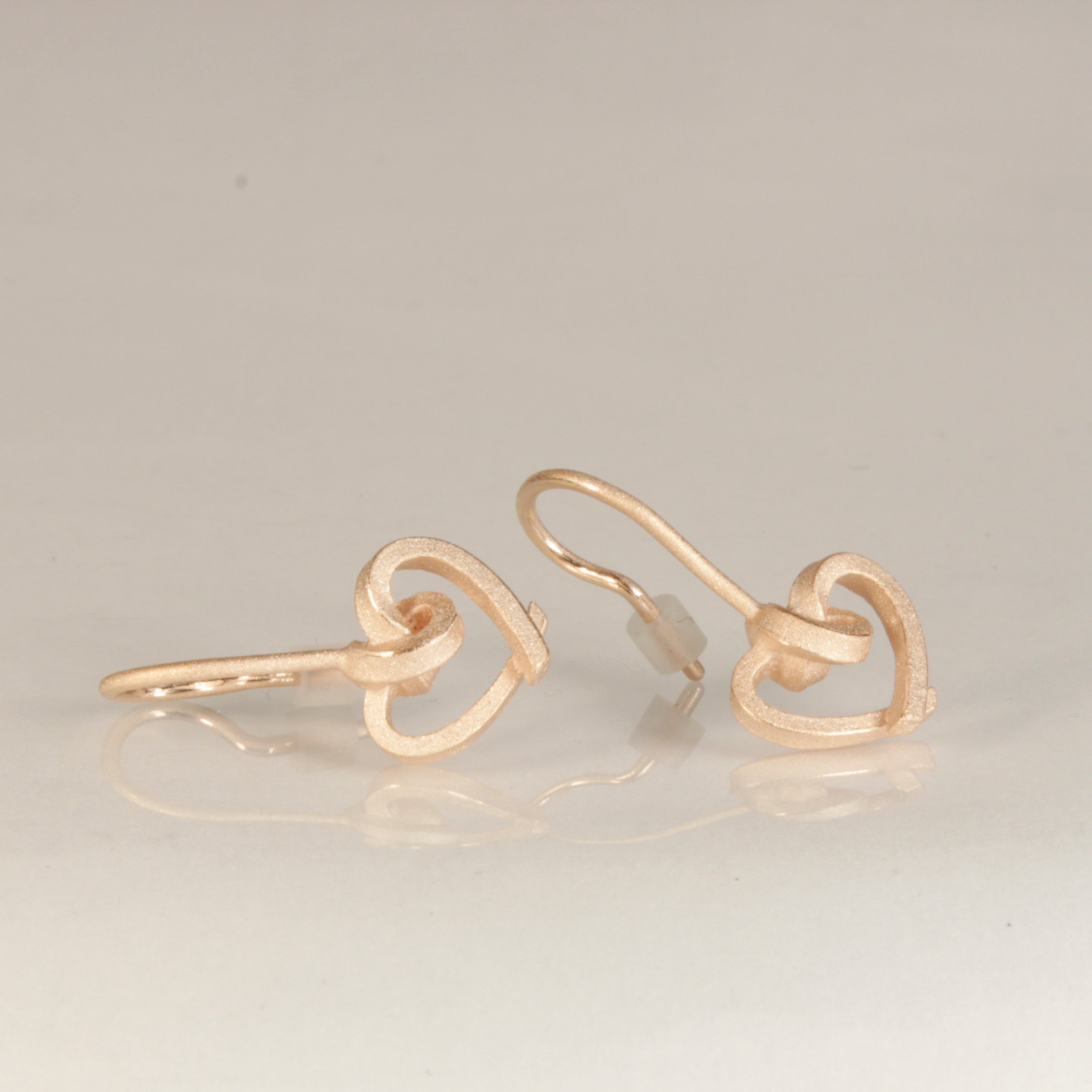 Ohrhänger Herzen kantig