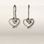 Ohrhänger Herzen kantig