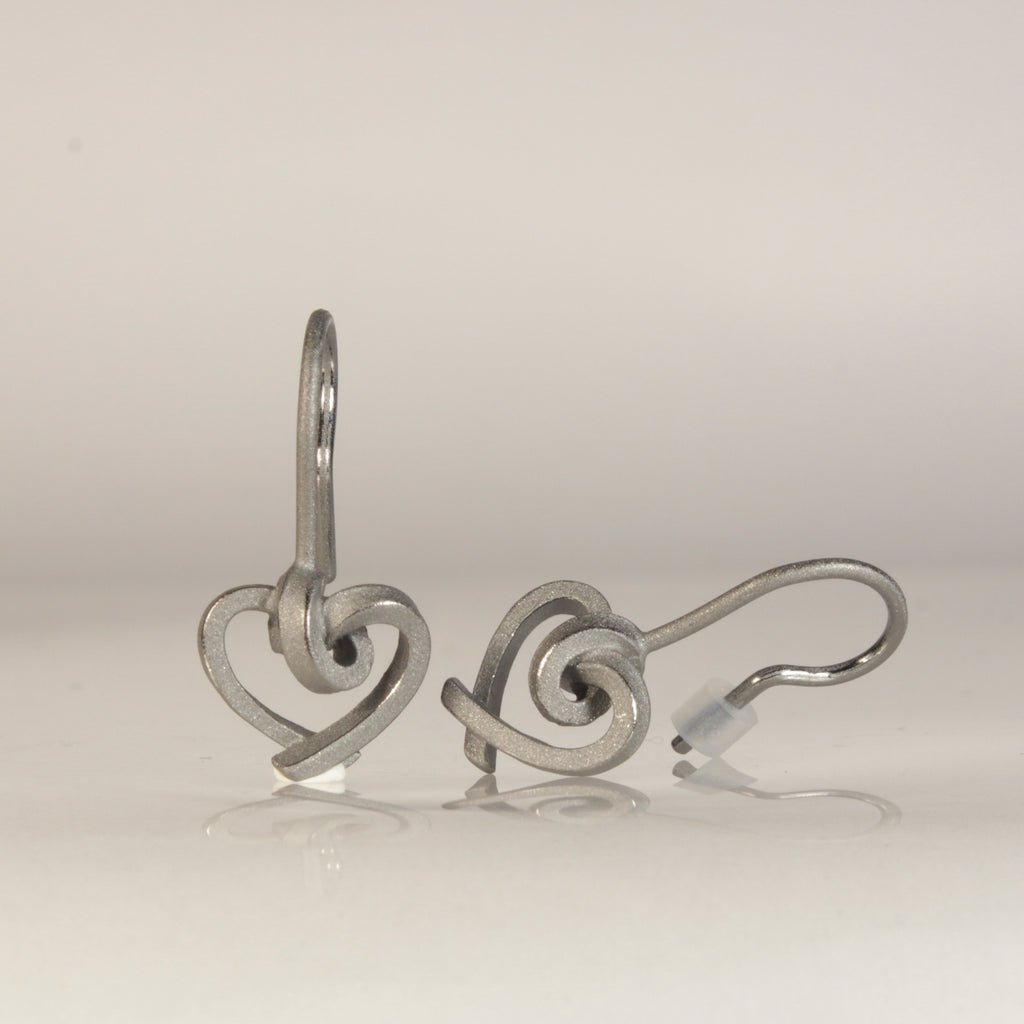 Ohrhänger Herzen kantig