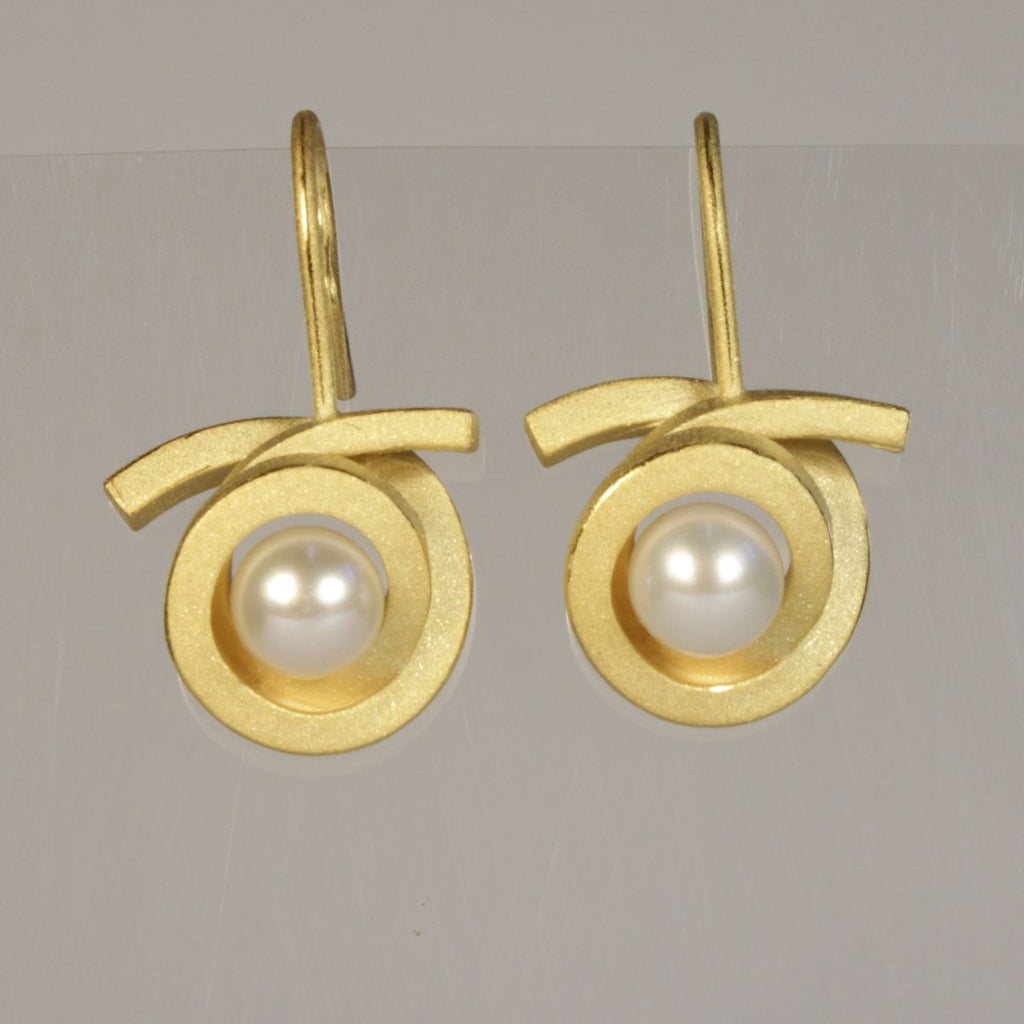 Ohrhänger Perl Spirale