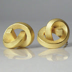 Ohrstecker Knoten kantig groß