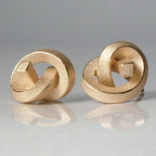 Ohrstecker Knoten kantig groß