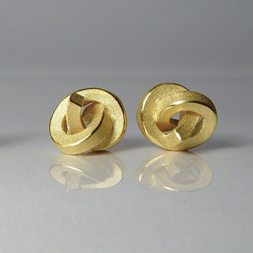 Ohrstecker Knoten kantig klein