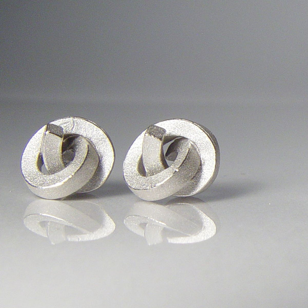 Ohrstecker Knoten kantig klein