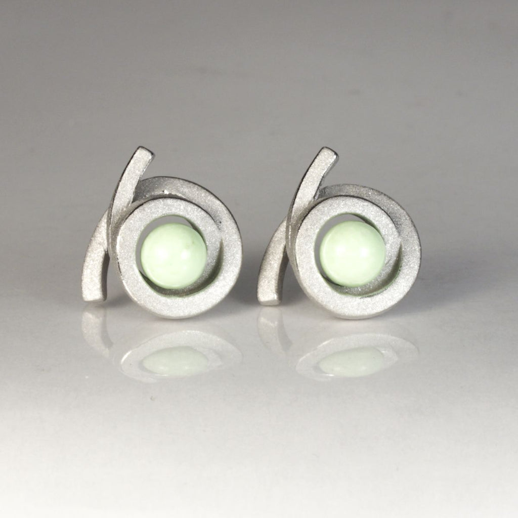 Ohrstecker Perl Spirale