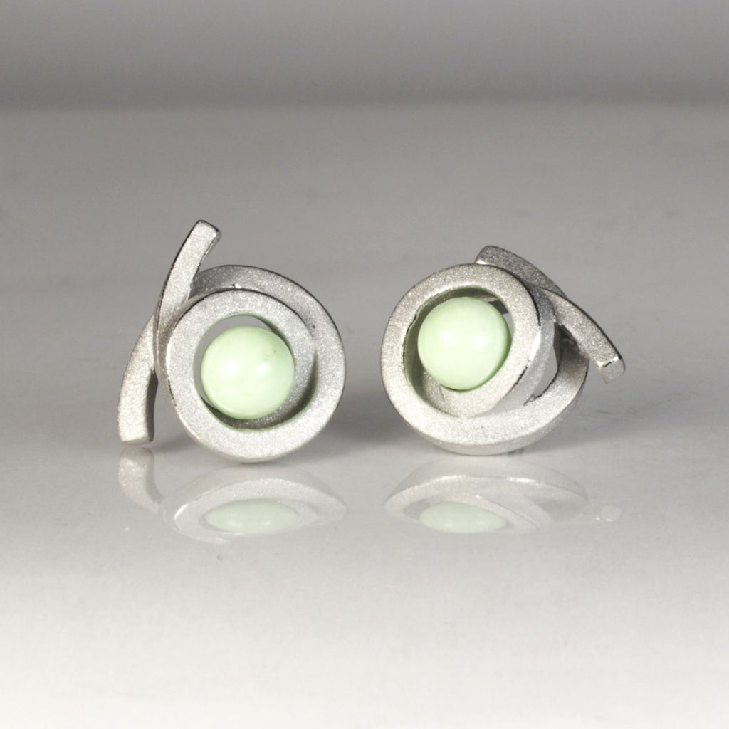 Ohrstecker Perl Spirale