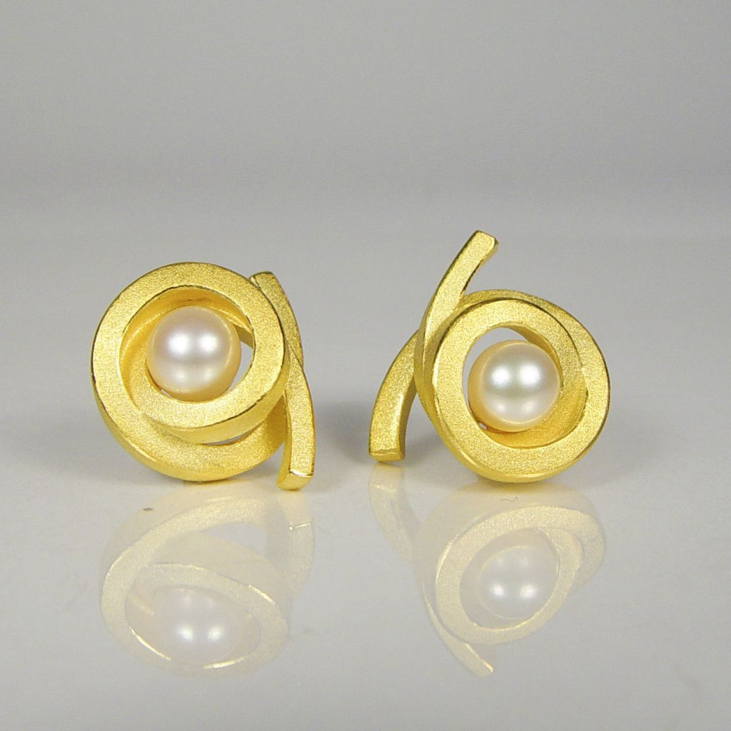 Ohrstecker Perl Spirale