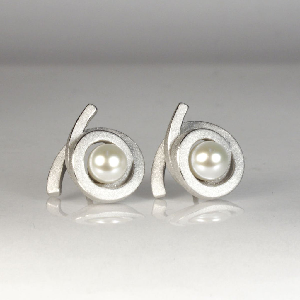 Ohrstecker Perl Spirale