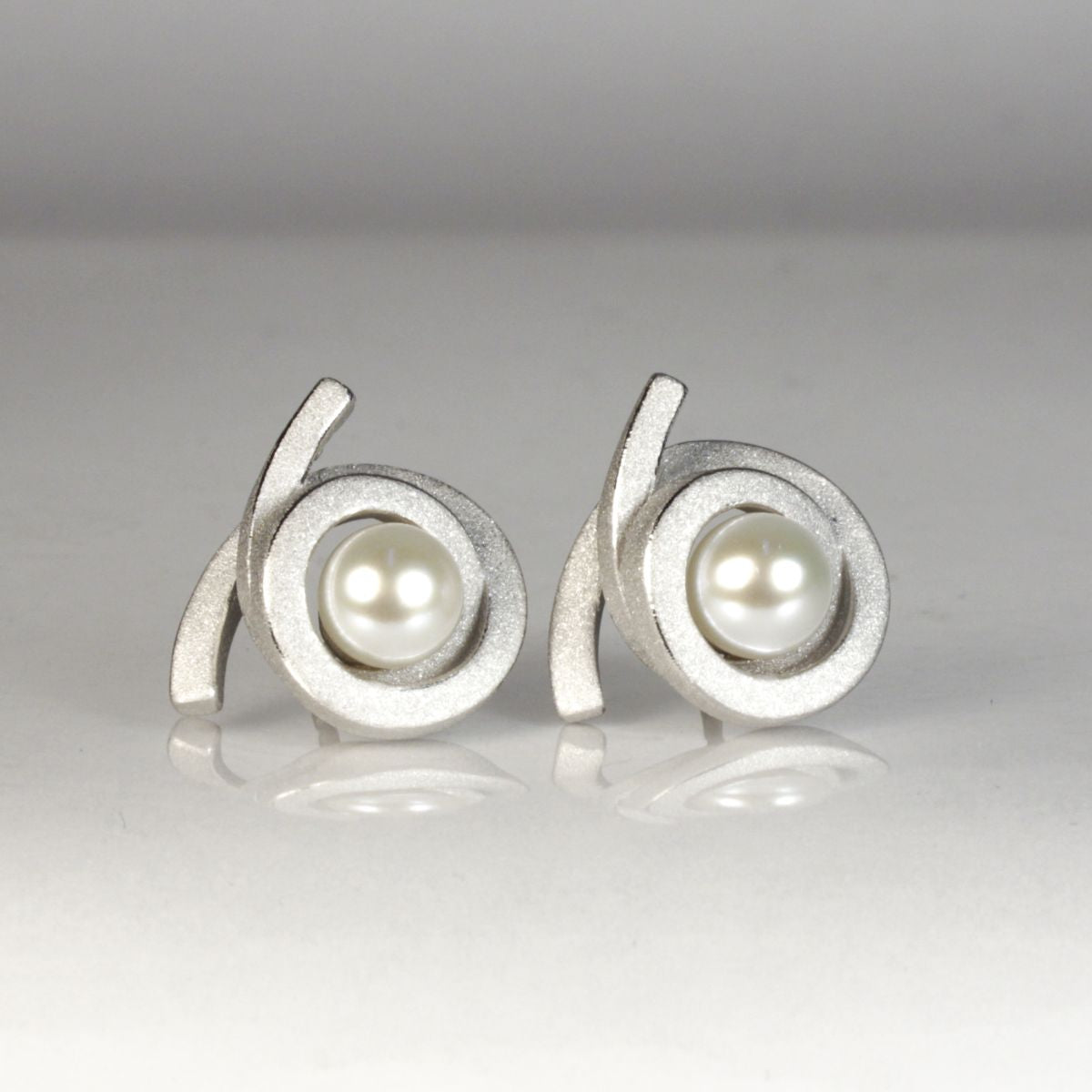 Ohrstecker Perl Spirale