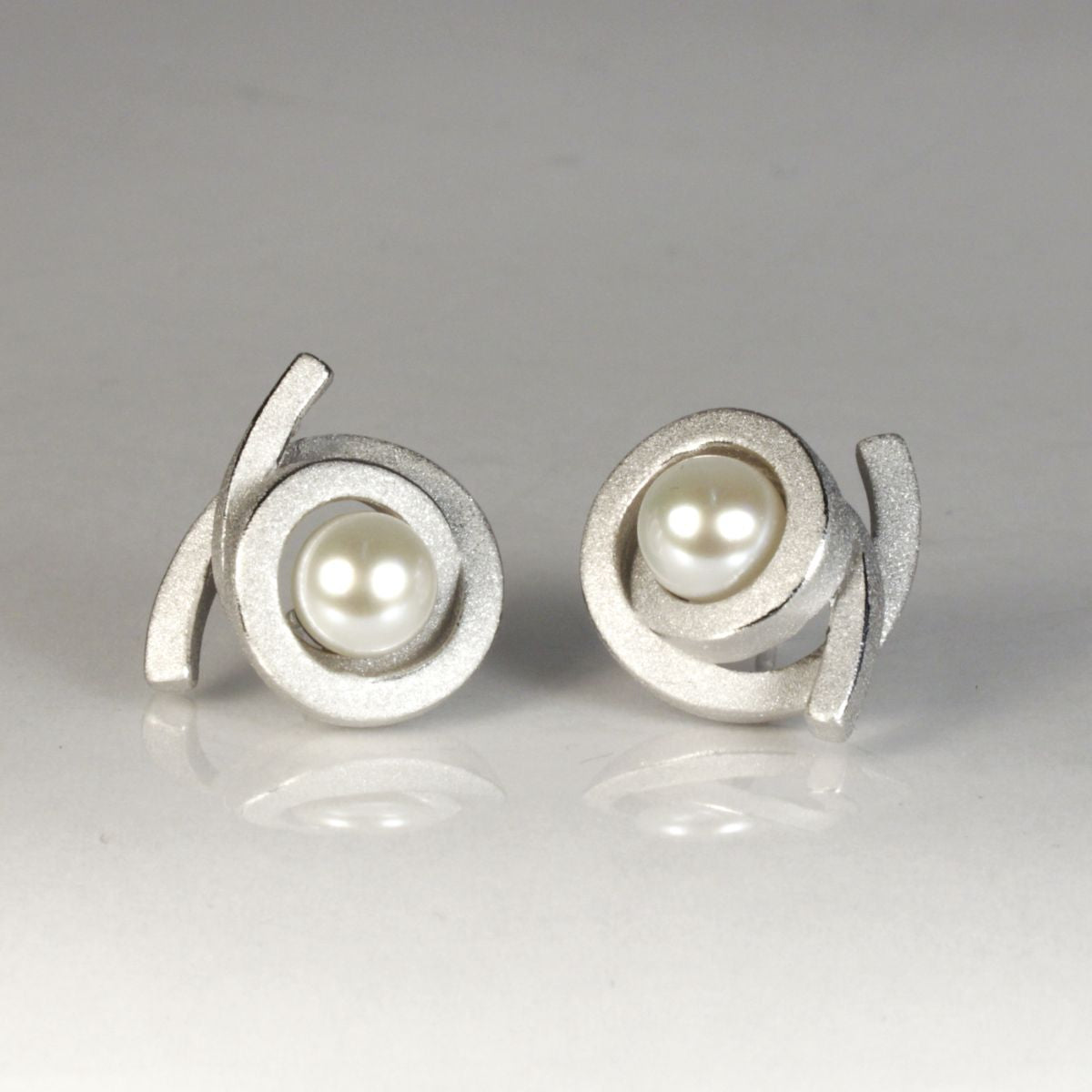 Ohrstecker Perl Spirale