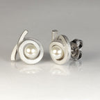 Ohrstecker Perl Spirale