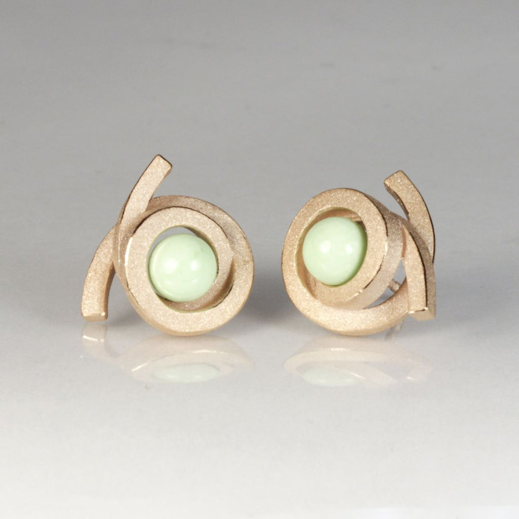 Ohrstecker Perl Spirale