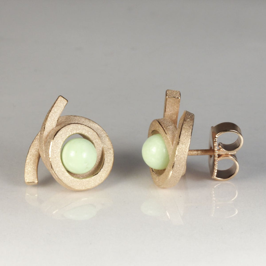 Ohrstecker Perl Spirale