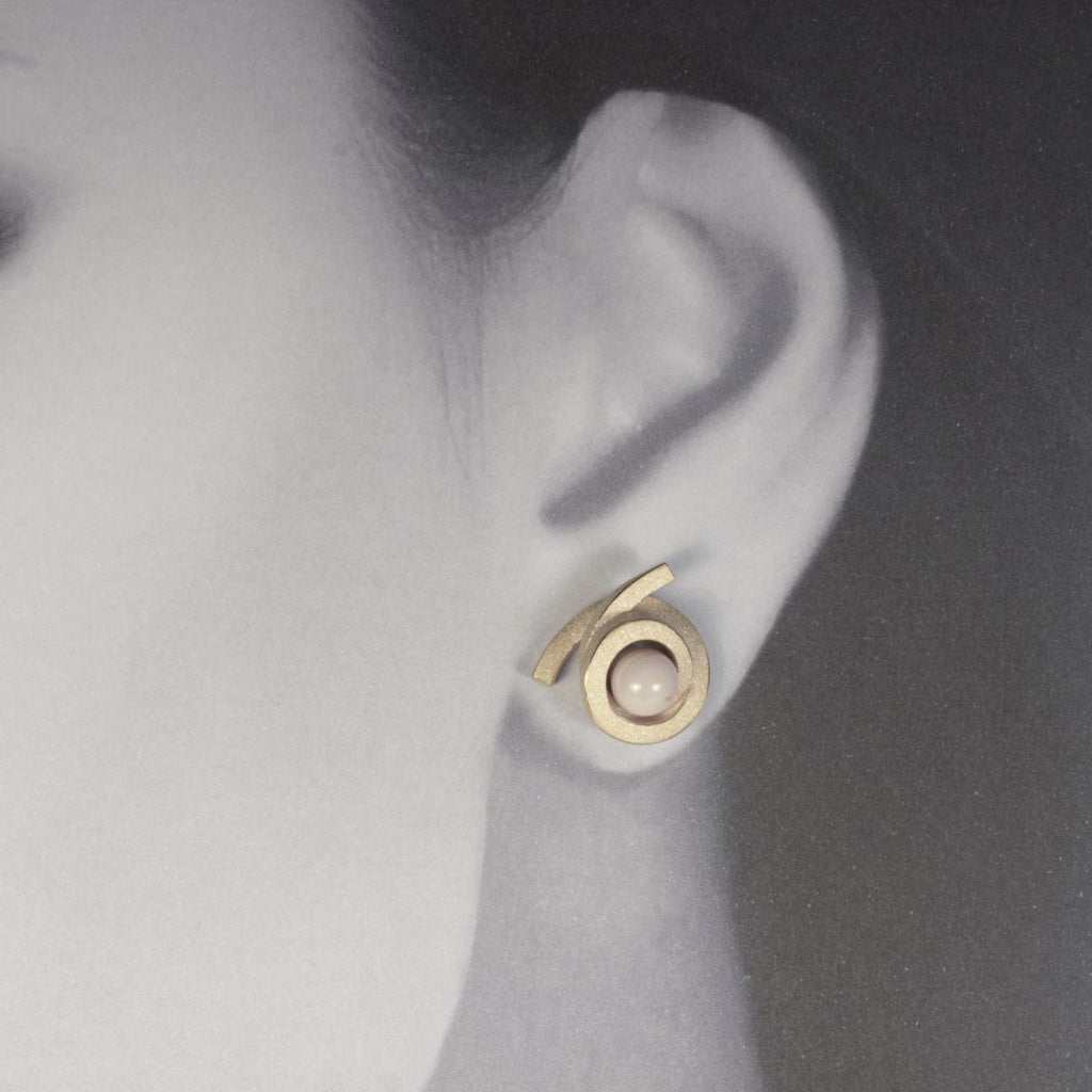 Ohrstecker Perl Spirale