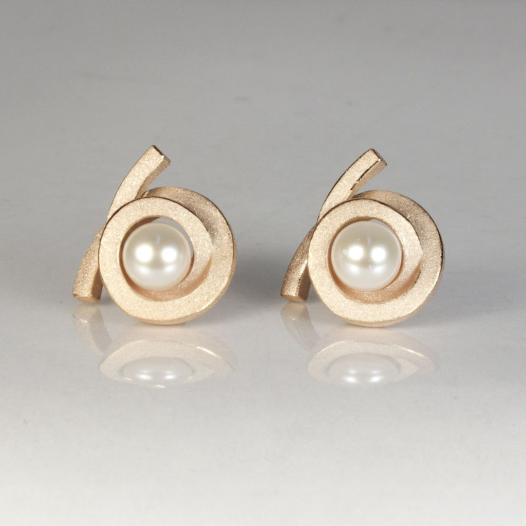 Ohrstecker Perl Spirale