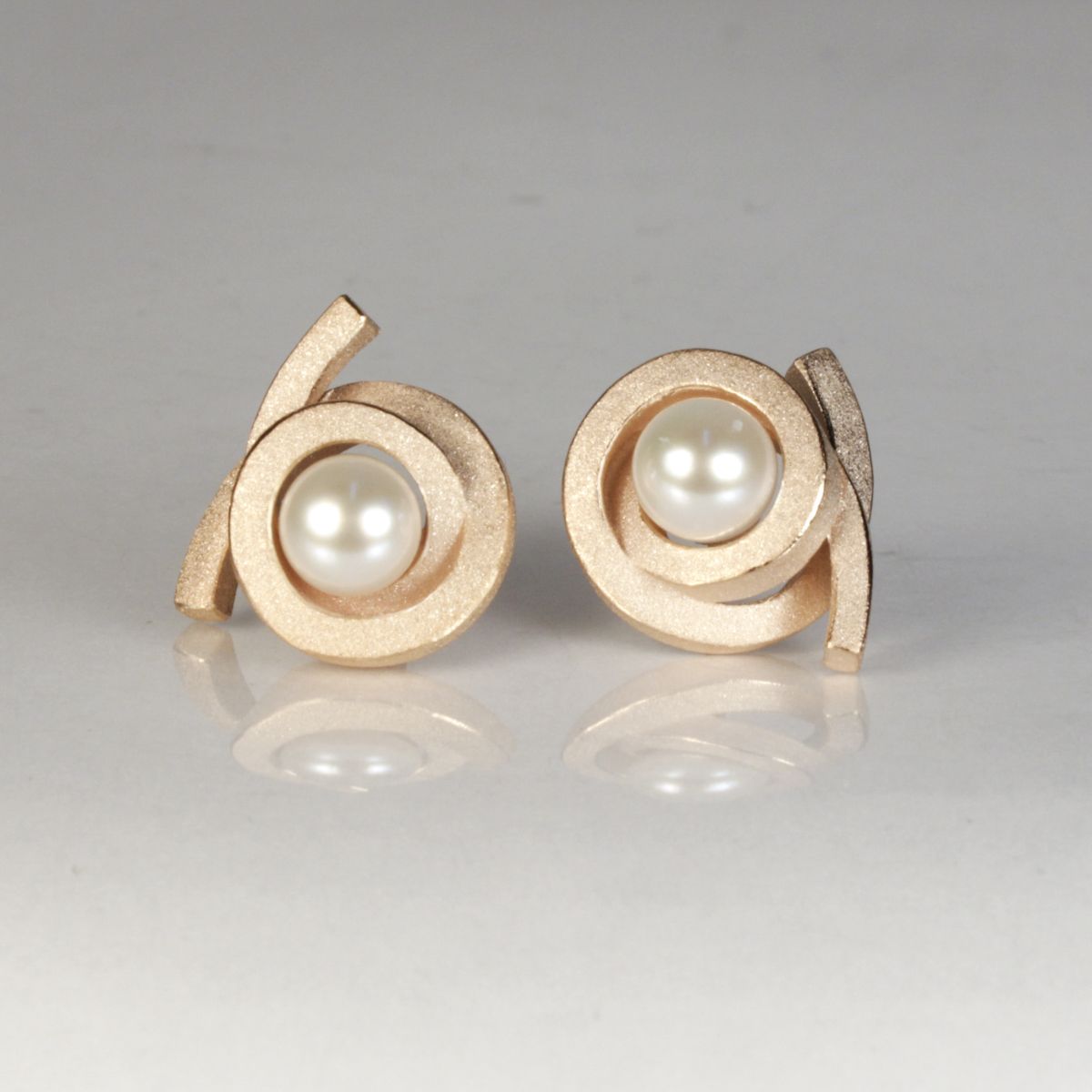 Ohrstecker Perl Spirale