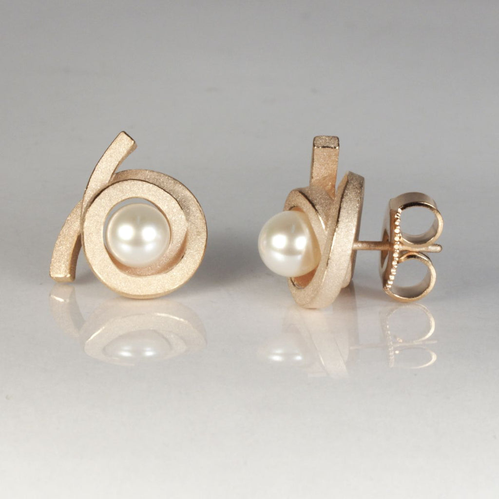 Ohrstecker Perl Spirale