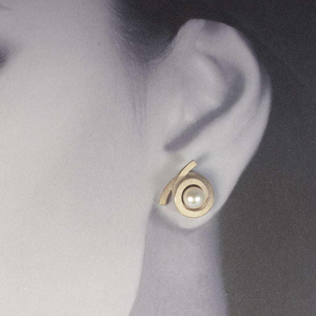 Ohrstecker Perl Spirale