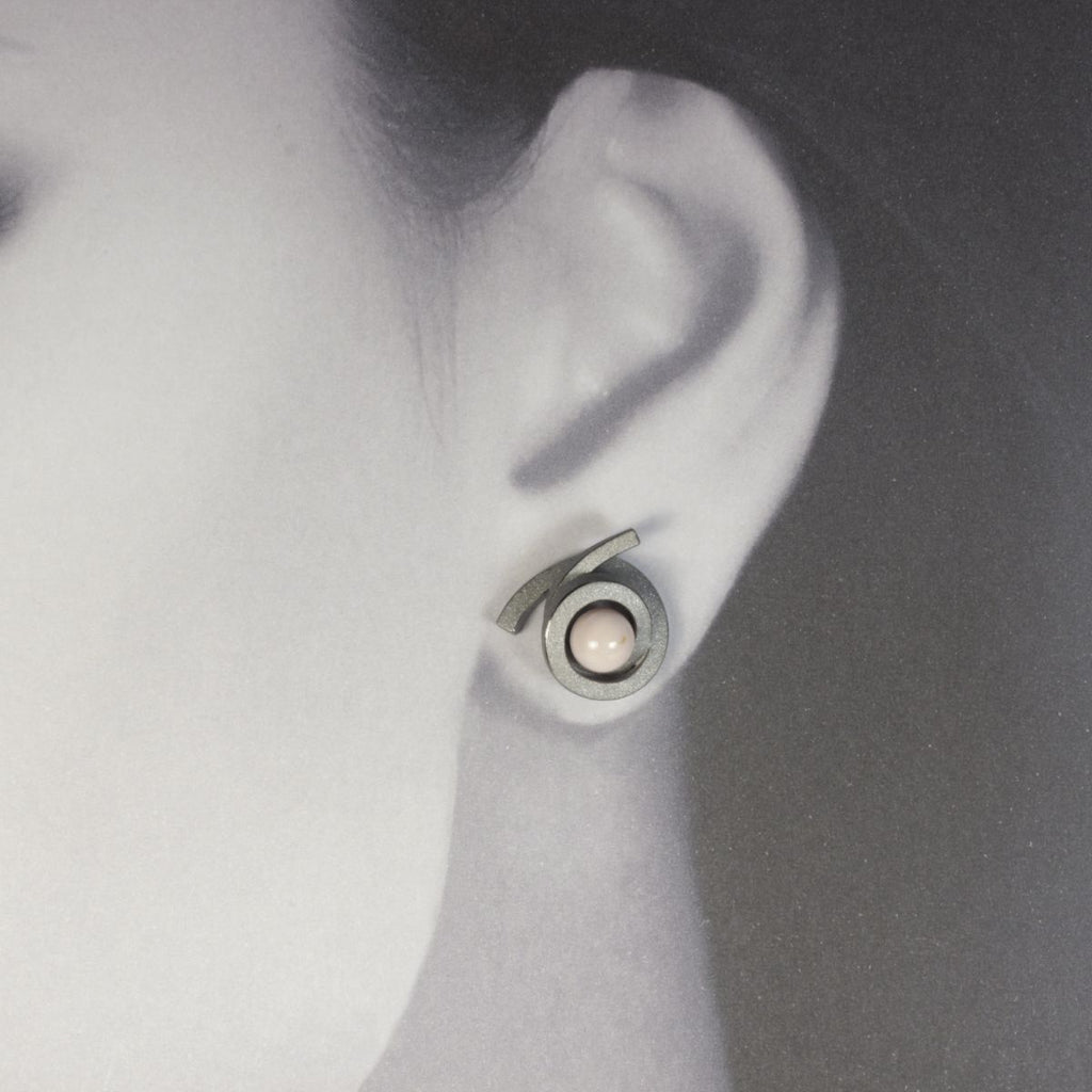 Ohrstecker Perl Spirale