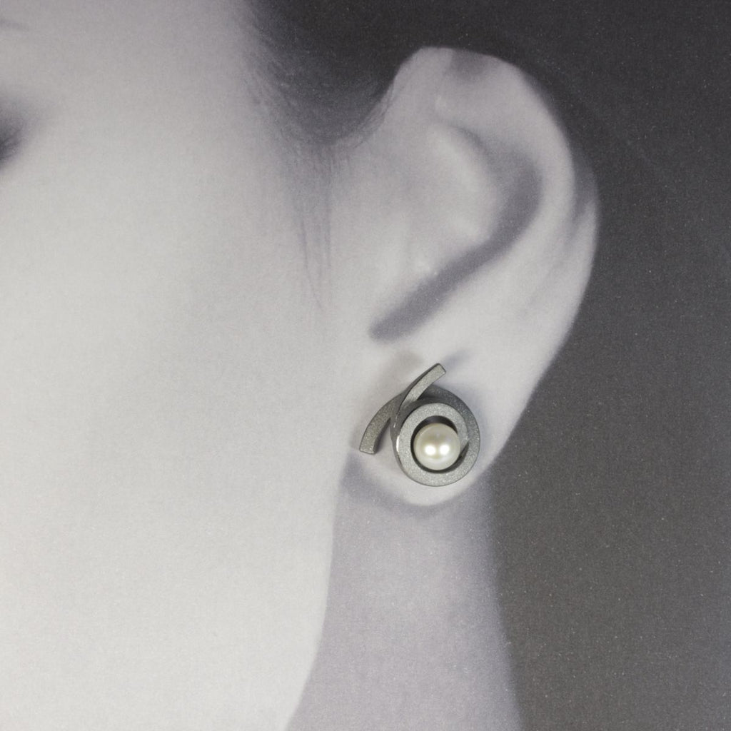 Ohrstecker Perl Spirale