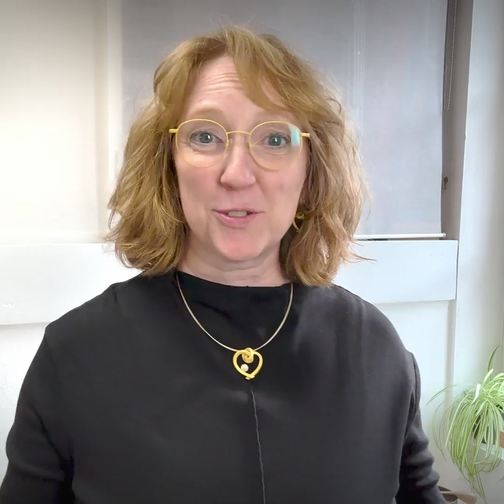 Herz mit Perle groß